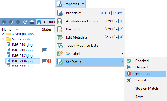 Labels and Status Icons Directory Opus Manual